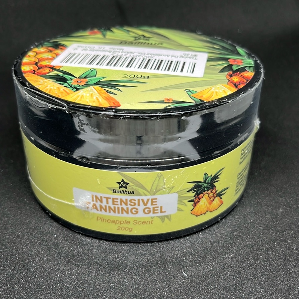 Intensive Tanning Gel - Pineapple Scent, Black and Yellow